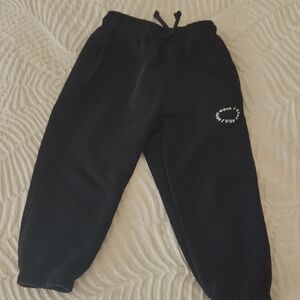 Zara Black Kids Joggers with White Detail